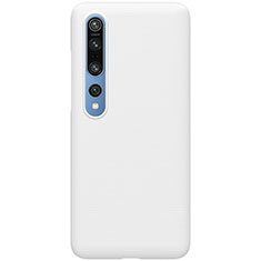 Funda Dura Plastico Rigida Carcasa Mate M04 para Xiaomi Mi 10 Pro Blanco