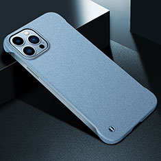 Funda Dura Plastico Rigida Carcasa Mate M05 para Apple iPhone 15 Pro Max Azul Cielo