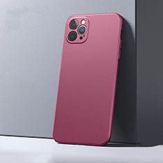 Funda Dura Plastico Rigida Carcasa Mate P01 para Apple iPhone 12 Pro Max Rojo Rosa