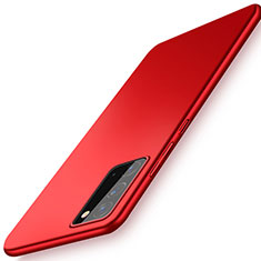 Funda Dura Plastico Rigida Carcasa Mate P01 para Samsung Galaxy Note 20 5G Rojo