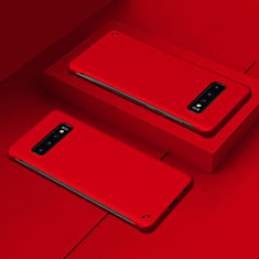 Funda Dura Plastico Rigida Carcasa Mate P01 para Samsung Galaxy S10 Rojo