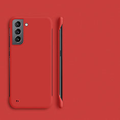 Funda Dura Plastico Rigida Carcasa Mate P01 para Samsung Galaxy S21 5G Rojo