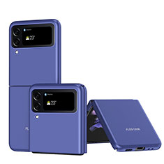 Funda Dura Plastico Rigida Carcasa Mate P01 para Samsung Galaxy Z Flip4 5G Azul