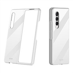Funda Dura Plastico Rigida Carcasa Mate P01 para Samsung Galaxy Z Fold3 5G Blanco