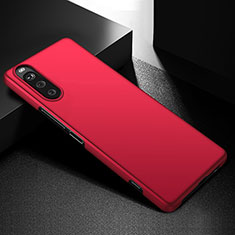 Funda Dura Plastico Rigida Carcasa Mate P01 para Sony Xperia 10 III Lite Rojo