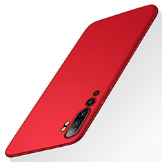 Funda Dura Plastico Rigida Carcasa Mate P01 para Xiaomi Mi Note 10 Pro Rojo