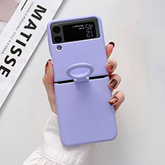 Funda Dura Plastico Rigida Carcasa Mate P02 para Samsung Galaxy Z Flip4 5G Purpura Claro