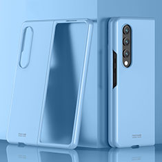 Funda Dura Plastico Rigida Carcasa Mate P02 para Samsung Galaxy Z Fold4 5G Azul Cielo