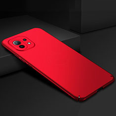 Funda Dura Plastico Rigida Carcasa Mate P02 para Xiaomi Mi 11 5G Rojo