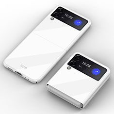 Funda Dura Plastico Rigida Carcasa Mate P03 para Samsung Galaxy Z Flip3 5G Blanco