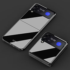 Funda Dura Plastico Rigida Carcasa Mate P03 para Samsung Galaxy Z Flip3 5G Negro