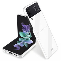 Funda Dura Plastico Rigida Carcasa Mate P03 para Samsung Galaxy Z Flip4 5G Blanco