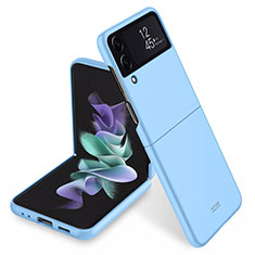 Funda Dura Plastico Rigida Carcasa Mate P04 para Samsung Galaxy Z Flip4 5G Azul