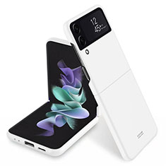 Funda Dura Plastico Rigida Carcasa Mate P04 para Samsung Galaxy Z Flip4 5G Blanco