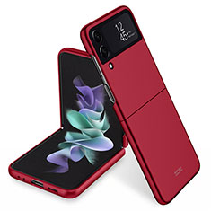 Funda Dura Plastico Rigida Carcasa Mate P04 para Samsung Galaxy Z Flip4 5G Rojo