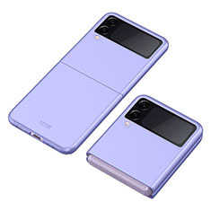 Funda Dura Plastico Rigida Carcasa Mate P06 para Samsung Galaxy Z Flip3 5G Purpura Claro