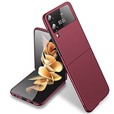 Funda Dura Plastico Rigida Carcasa Mate P09 para Samsung Galaxy Z Flip3 5G Rojo