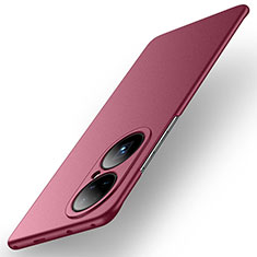 Funda Dura Plastico Rigida Carcasa Mate para Huawei P50 Pro Rojo