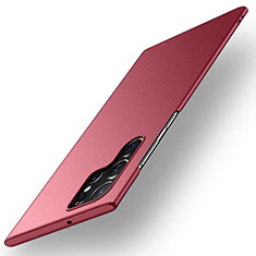 Funda Dura Plastico Rigida Carcasa Mate para Samsung Galaxy S22 Ultra 5G Rojo