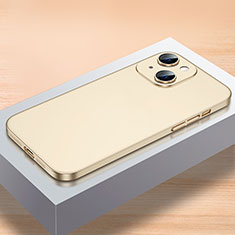 Funda Dura Plastico Rigida Carcasa Mate QC1 para Apple iPhone 13 Oro