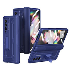 Funda Dura Plastico Rigida Carcasa Mate R03 para Samsung Galaxy Z Fold4 5G Azul