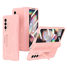 Funda Dura Plastico Rigida Carcasa Mate R03 para Samsung Galaxy Z Fold4 5G Oro Rosa