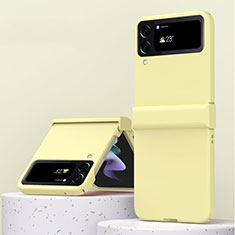 Funda Dura Plastico Rigida Carcasa Mate R04 para Samsung Galaxy Z Flip4 5G Amarillo