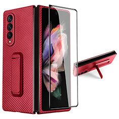 Funda Dura Plastico Rigida Carcasa Mate R06 para Samsung Galaxy Z Fold3 5G Rojo