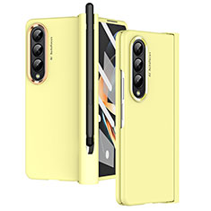 Funda Dura Plastico Rigida Carcasa Mate R07 para Samsung Galaxy Z Fold4 5G Amarillo