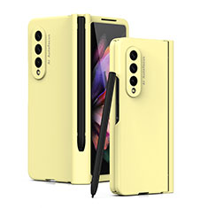 Funda Dura Plastico Rigida Carcasa Mate T01 para Samsung Galaxy Z Fold3 5G Amarillo