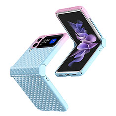 Funda Dura Plastico Rigida Carcasa Mate T03 para Samsung Galaxy Z Flip4 5G Azul