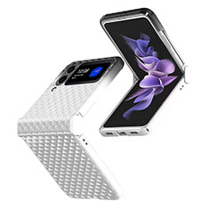 Funda Dura Plastico Rigida Carcasa Mate T03 para Samsung Galaxy Z Flip4 5G Blanco