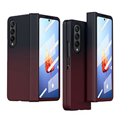 Funda Dura Plastico Rigida Carcasa Mate T03 para Samsung Galaxy Z Fold3 5G Rojo y Negro