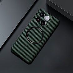 Funda Dura Plastico Rigida Carcasa Mate Twill con Mag-Safe Magnetic para Xiaomi Mi 14 5G Verde