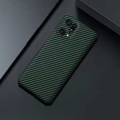 Funda Dura Plastico Rigida Carcasa Mate Twill para Oppo Find X5 5G Verde