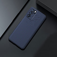 Funda Dura Plastico Rigida Carcasa Mate Twill para Oppo Reno6 Pro 5G India Azul