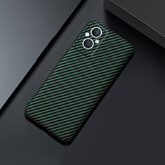 Funda Dura Plastico Rigida Carcasa Mate Twill para Oppo Reno8 Lite 5G Verde