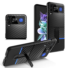 Funda Dura Plastico Rigida Carcasa Mate Twill para Samsung Galaxy Z Flip3 5G Azul