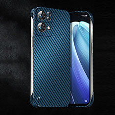 Funda Dura Plastico Rigida Carcasa Mate Twill T01 para Oppo Reno7 Pro 5G Azul