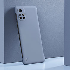 Funda Dura Plastico Rigida Carcasa Mate YK4 para Xiaomi Redmi Note 11 Pro+ Plus 5G Gris Lavanda