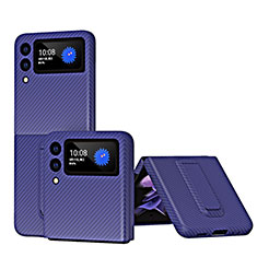 Funda Dura Plastico Rigida Carcasa Mate ZL2 para Samsung Galaxy Z Flip3 5G Azul