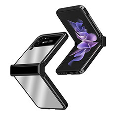 Funda Dura Plastico Rigida Carcasa Mate ZL2 para Samsung Galaxy Z Flip4 5G Negro