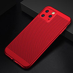 Funda Dura Plastico Rigida Carcasa Perforada para Apple iPhone 11 Pro Rojo