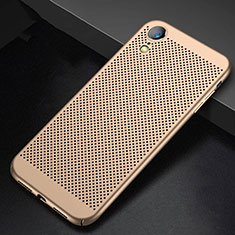 Funda Dura Plastico Rigida Carcasa Perforada para Apple iPhone XR Oro