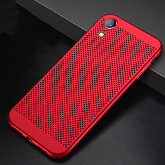 Funda Dura Plastico Rigida Carcasa Perforada para Apple iPhone XR Rojo
