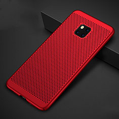 Funda Dura Plastico Rigida Carcasa Perforada para Huawei Mate 20 Pro Rojo