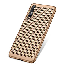 Funda Dura Plastico Rigida Carcasa Perforada para Huawei P20 Pro Oro