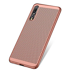 Funda Dura Plastico Rigida Carcasa Perforada para Huawei P20 Pro Oro Rosa