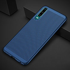 Funda Dura Plastico Rigida Carcasa Perforada para Huawei P30 Azul