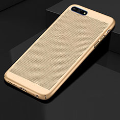 Funda Dura Plastico Rigida Carcasa Perforada para Huawei Y6 (2018) Oro